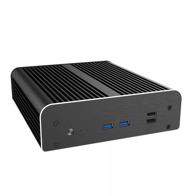 Akasa A-NUC50-M1B -tuulettimeton NUC-kotelo - alumiini - musta - UCFF - 2,5 tuuman asemapaikka