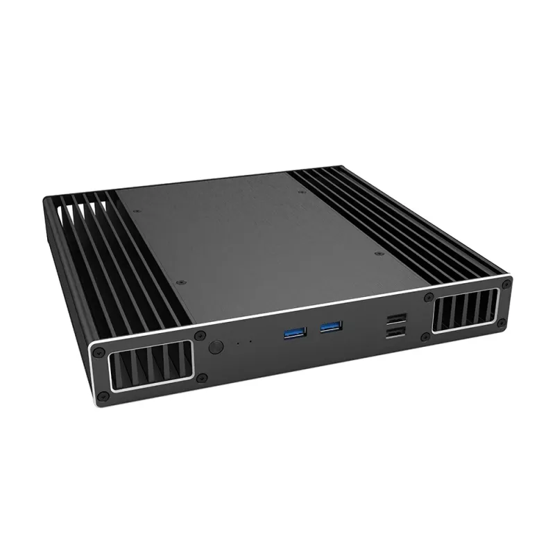 Akasa Plato PX - pöytäkone - PC - alumiini - musta - UCFF - kotitoimisto