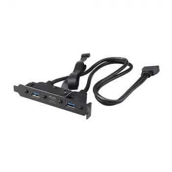 Akasa USB 3.1 Gen 2 -sisäinen sovitinkaapeli kahdella USB 3.0 Type-A -liitännällä - 50 cm - musta