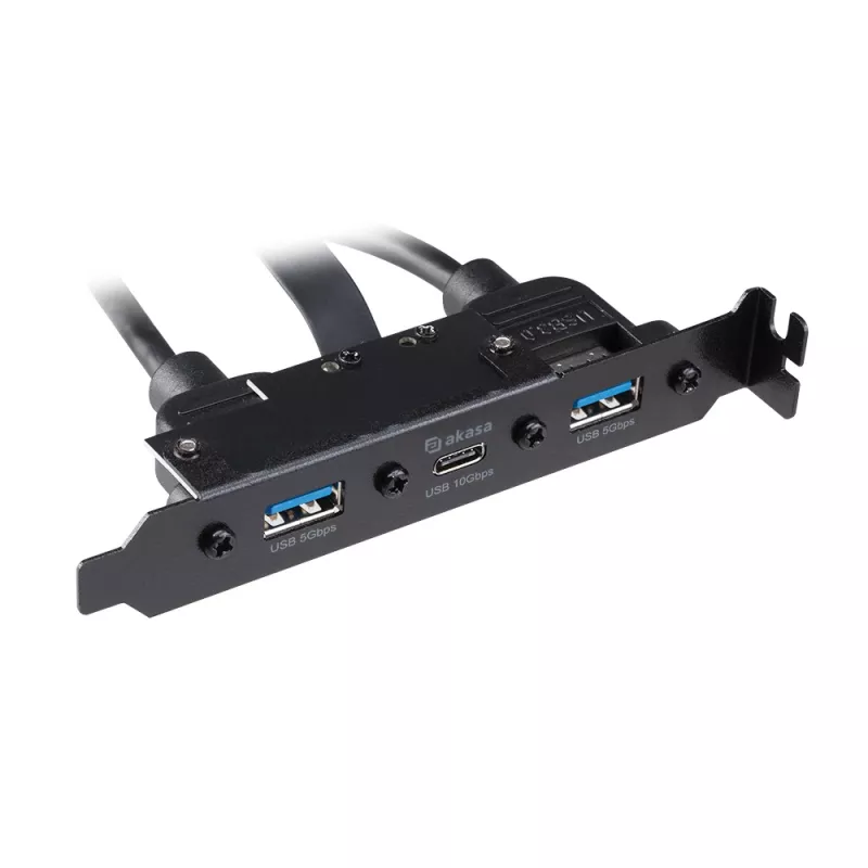 Akasa USB 3.1 Gen 2 -sisäinen sovitinkaapeli kahdella USB 3.0 Type-A -liitännällä - 50 cm - musta