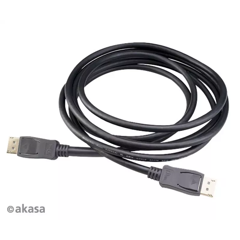 Akasa AK-CBDP23-50BK DisplayPort 1.4 -kaapeli 5 m musta