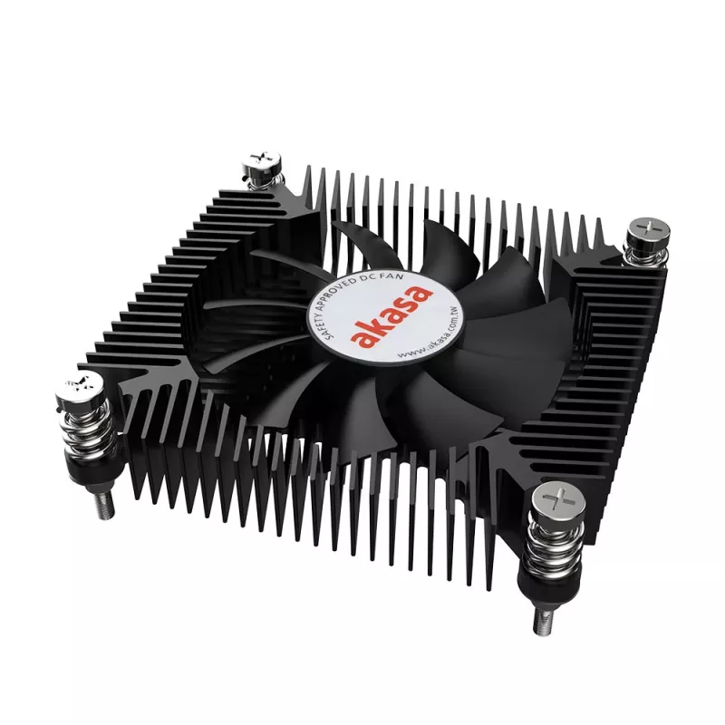Akasa KS7 Intel LGA 1200/115X matala CPU-jäähdytin 16 mm korkeus ruuvit ja taustalevy