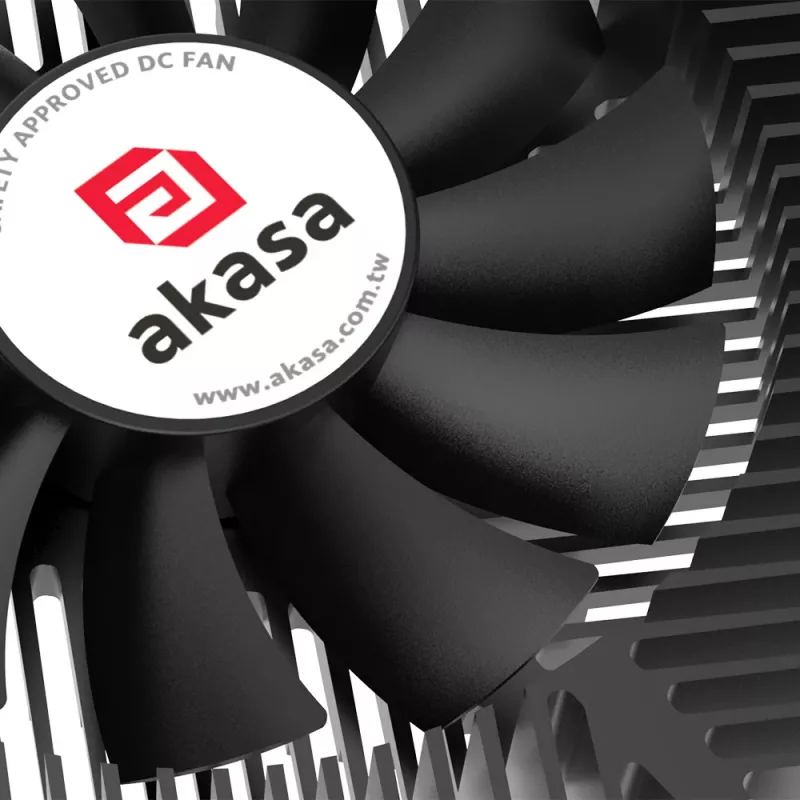 Akasa KS7 Intel LGA 1200/115X matala CPU-jäähdytin 16 mm korkeus ruuvit ja taustalevy