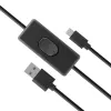 Akasa AK-CBUB58-15BK USB 2.0 -kaapeli - USB-A–Micro-USB-B - 1,5 m - musta