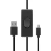 Akasa AK-CBUB58-15BK USB 2.0 -kaapeli - USB-A–Micro-USB-B - 1,5 m - musta