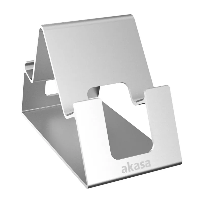Akasa Aries Pico hopeinen puhelin- ja tablettiteline