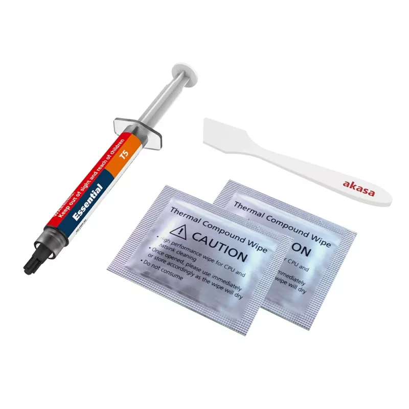 Akasa T5 Essential lämpötahna - 4 W/m·K - harmaa - 0,07 °C/W - 2,6 g/cm³ - -50–220 °C