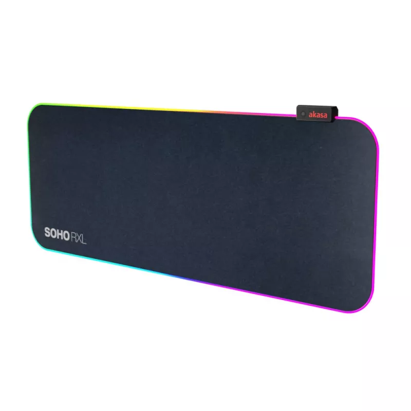 AKASA SOHO RXL RGB -pelihiirimatto - 78x30 cm - 4 mm paksu - musta