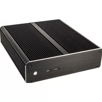 Akasa Euler M A-ITX19-M1BV2 Mini-ITX HTPC -kotelo - tuuletinon, alumiini, musta