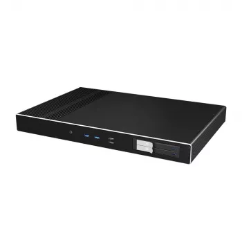 Akasa Galileo TU Plus Intel LGA1700 1U tuuletinon Thin Mini-ITX -kotelo - musta