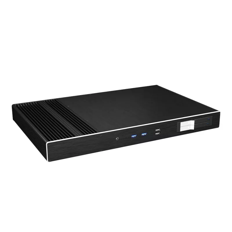 Akasa Galileo TU Plus Intel LGA1700 1U tuuletinon Thin Mini-ITX -kotelo - musta