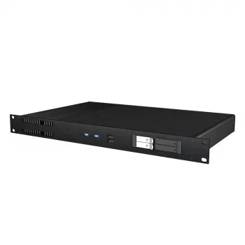 Akasa Galileo TU1 Plus Intel LGA1700 1U tuuletinon Thin Mini-ITX -kotelo - musta