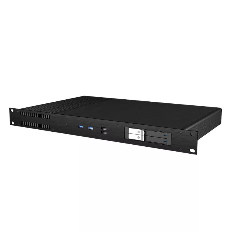 Akasa Galileo TU1 Plus Intel LGA1700 1U tuuletinon Thin Mini-ITX -kotelo - musta