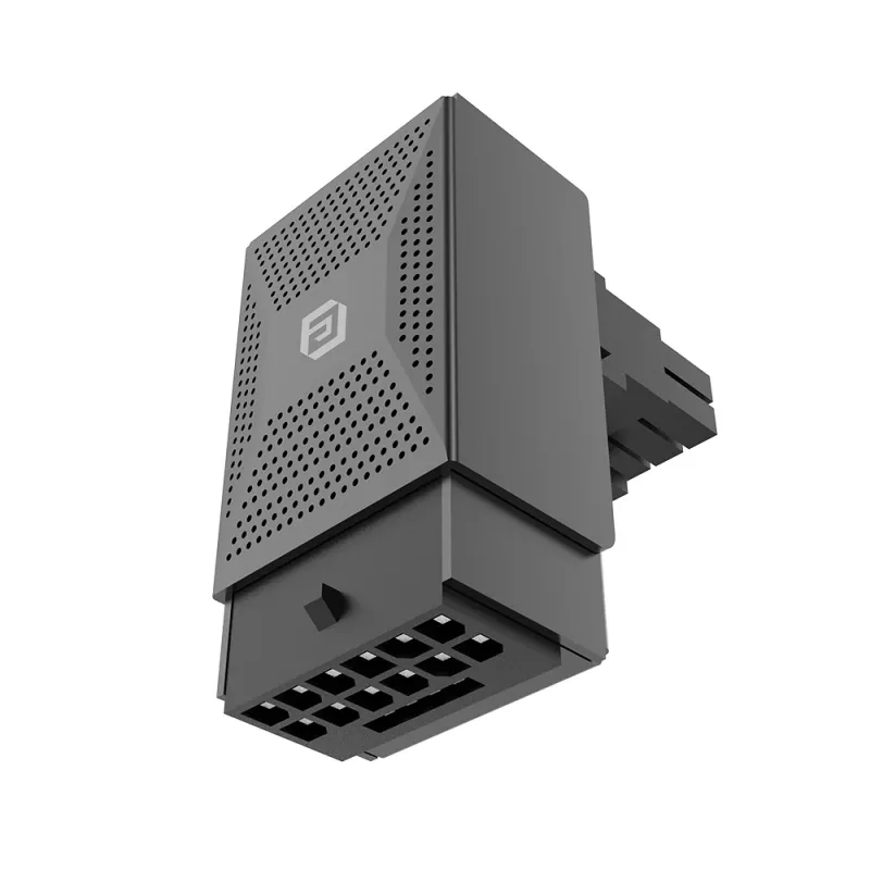 Akasa G-Nexus P16 Plus 90 astetta 12V-2x6 metallikuorinen GPU-virtasovitin - musta
