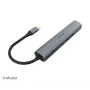 Akasa AK-CBCA22-18BK USB-C-moniporttisovitin - USB 3.2 Gen 1 Type-C - HDMI, RJ-45, USB-A - alumiini - musta - 18 cm