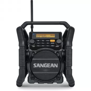 Sangean U-5 DBT (Utility 50) musta - DAB+/FM-kannettava radio Bluetoothilla, IP64, 7W RMS