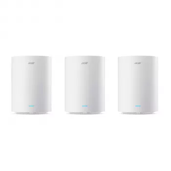Acer Ovia T360 Wi-Fi 6 Mesh-reititin kolmen kappaleen pakkaus (3 yksikköä) - AX3000, kaksikaista, kattavuus jopa 7 500 sq. ft.