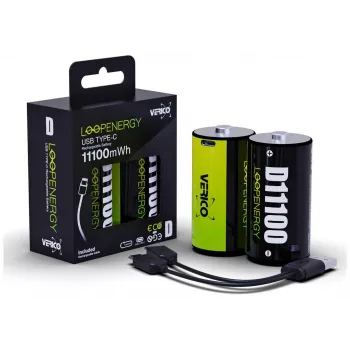 Verico LoopEnergy Mono D 1,5V 11000mWh 7400mAh 2 kpl:n pakkaus - Mono (D) - 7400 mAh