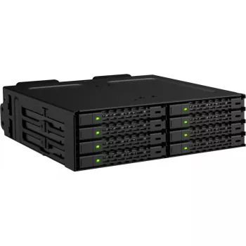 ICY DOCK ToughArmor MB998V4P-B 8-paikkainen U.2/U.3 NVMe SSD PCIe 4.0 mobiilikehyskotelo 5,25