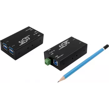 EXSYS EX-1181HMS 4-porttinen USB 3.2 Gen 1 -keskitin 15 kV ESD-ylijännitesuojalla, DIN-kisko-/seinäasennus