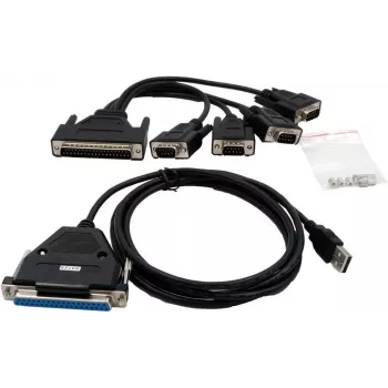 Exsys USB 2.0 -sarja-adapteri 4S RS-232 Octopus-liitinkaapelilla - digitaali/data