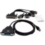 Exsys USB 2.0 -sarja-adapteri 4S RS-232 Octopus-liitinkaapelilla - digitaali/data