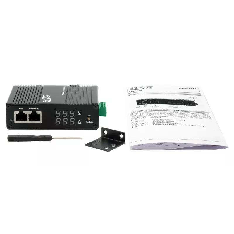 Exsys PoE-splitteri EX-60327 50 W - Gigabit Ethernet