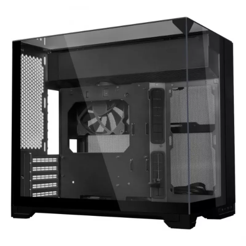 Lian Li O11 Vision-M Micro-ATX -tornikotelo, karkaistu lasi - musta