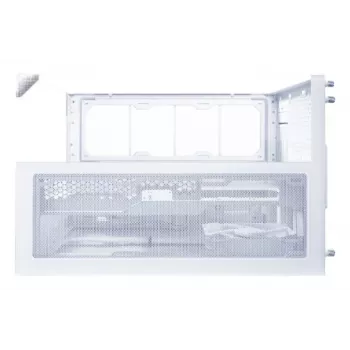 Lian Li O11 Vision-M Micro-ATX -tornikotelo, karkaistu lasi, valkoinen