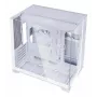 Lian Li O11 Vision-M Micro-ATX -tornikotelo, karkaistu lasi, valkoinen