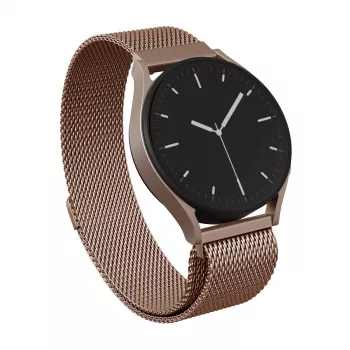 BURGA Metal Mesh Band yleinen kellonranneke 22 mm rosekulta