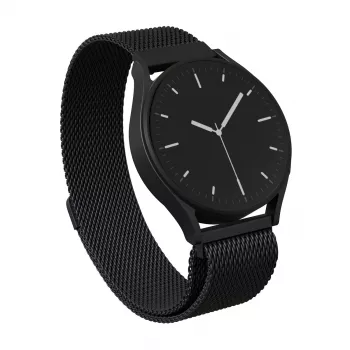 BURGA Metal Mesh Band yleinen kellonranneke 22 mm (musta)