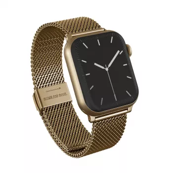 BURGA Metal Mesh Elegance Apple Watch -ranneke 42/44 mm (kulta)