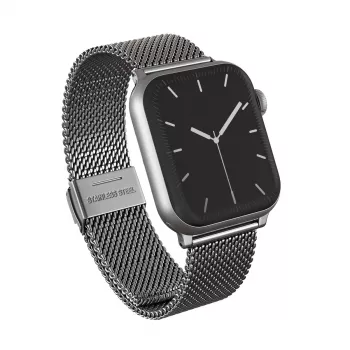 BURGA Metal Mesh Elegance Apple Watch -ranneke 42/44 mm (hopea)