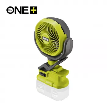 RYOBI ONE+ 18V akkuklipsituuletin (vain laite) - 280 CFM, 360° kierto