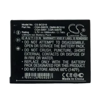 CAMERON SINO akku CGA-S007 DMW-BCD10 Panasonicille / CS-BCD10