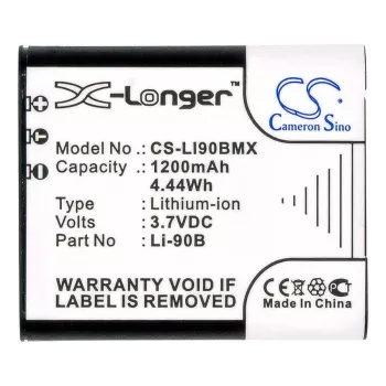 CAMERON SINO Li-90B Li-92B vara-akku Olympus-kameroihin (1270mAh, 3,7V, Li-Ion)