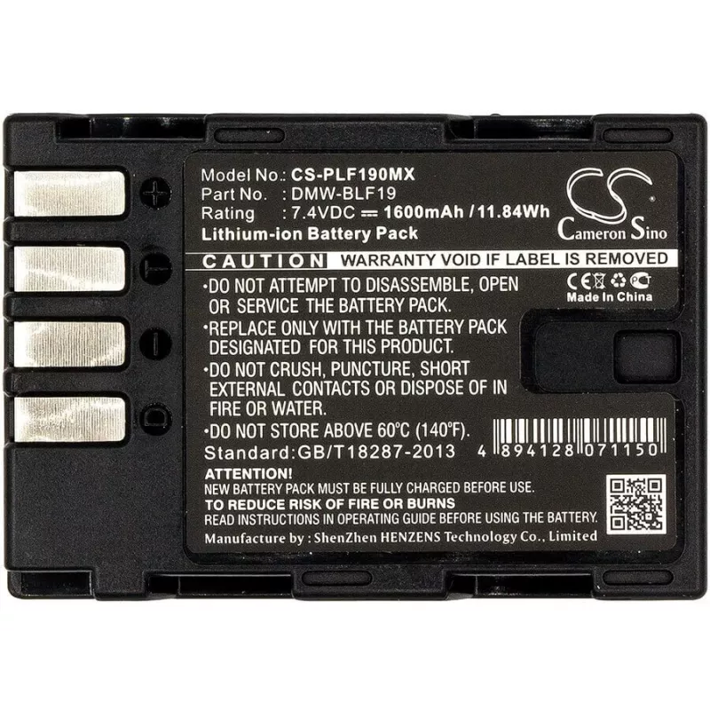 Cameron Sino CS-PLF190MX akku Panasonic DMW-BLF19 / DMW-BLF19E