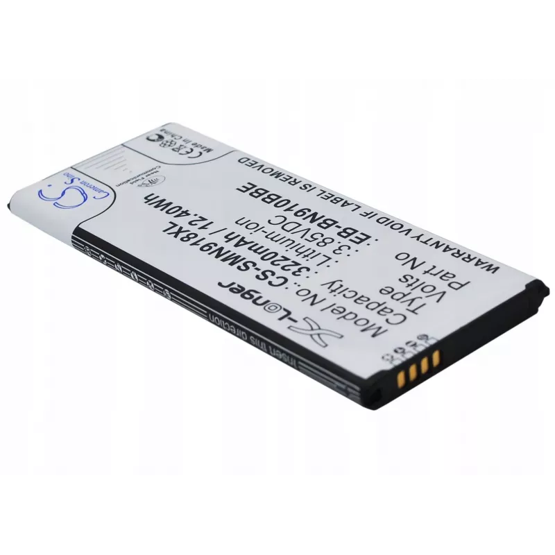 Cameron Sino akku EB-BN910BBE Samsung Galaxy Note 4 (3220 mAh, 3,85 V, Li-Ion, musta)