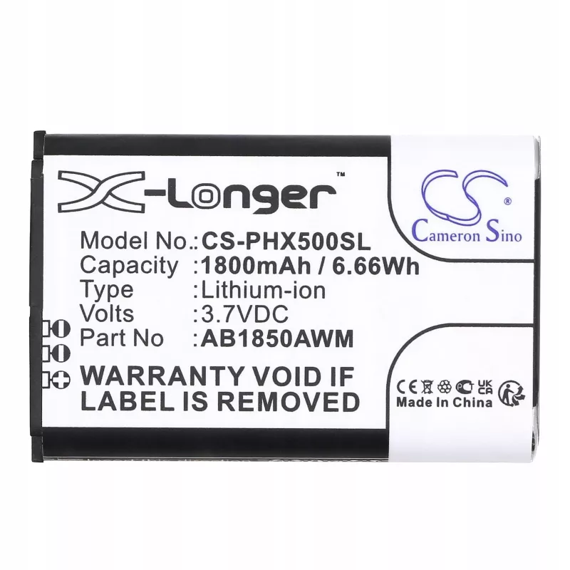Cameron Sino akku AB1850AWM AB1720AWM Philips Xenium X500 9@9k 9a9k CS-PHX500SL