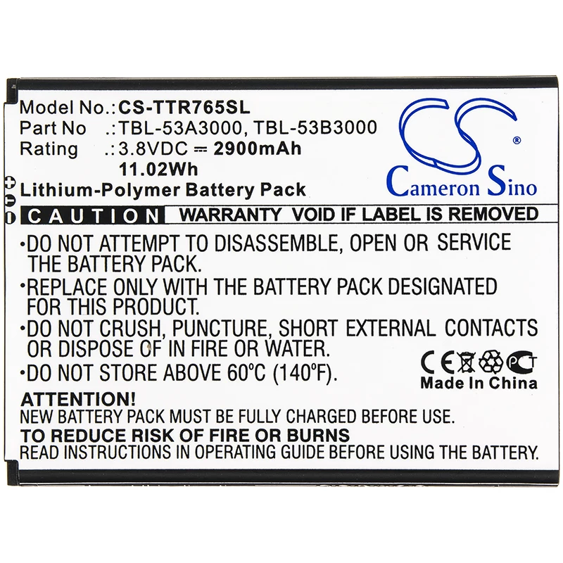 Cameron Sino CS-TTR765SL vara-akku TP-Link M7650 (2900 mAh, Li-Po, musta)