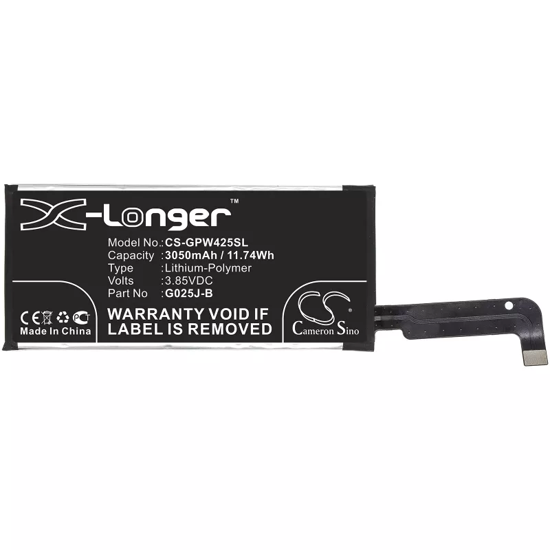 CAMERON SINO akku tyyppi G025J-B Google Pixel 4a 3050 mAh / CS-GPW425SL