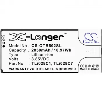 Cameron Sino vara-akku TLi028C1 TLi028C7 Alcatel 1B 2020 OT-5002 OT-5002A AT&T -laitteeseen CS-OTB502SL