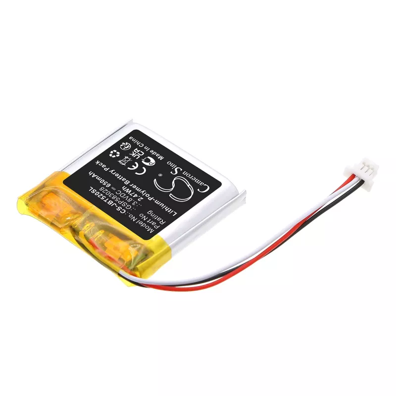 Cameron Sino vaihtoakku sopii: JBL Tune 520 BT, 610mAh, 3,7V, Li-Polymer