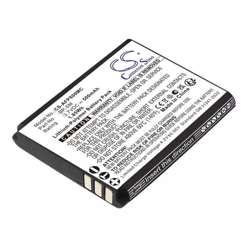 Cameron Sino vara-akku BP-5M Agfaphoto Realishot WP8000 (500mAh) - CS-AFP800MC