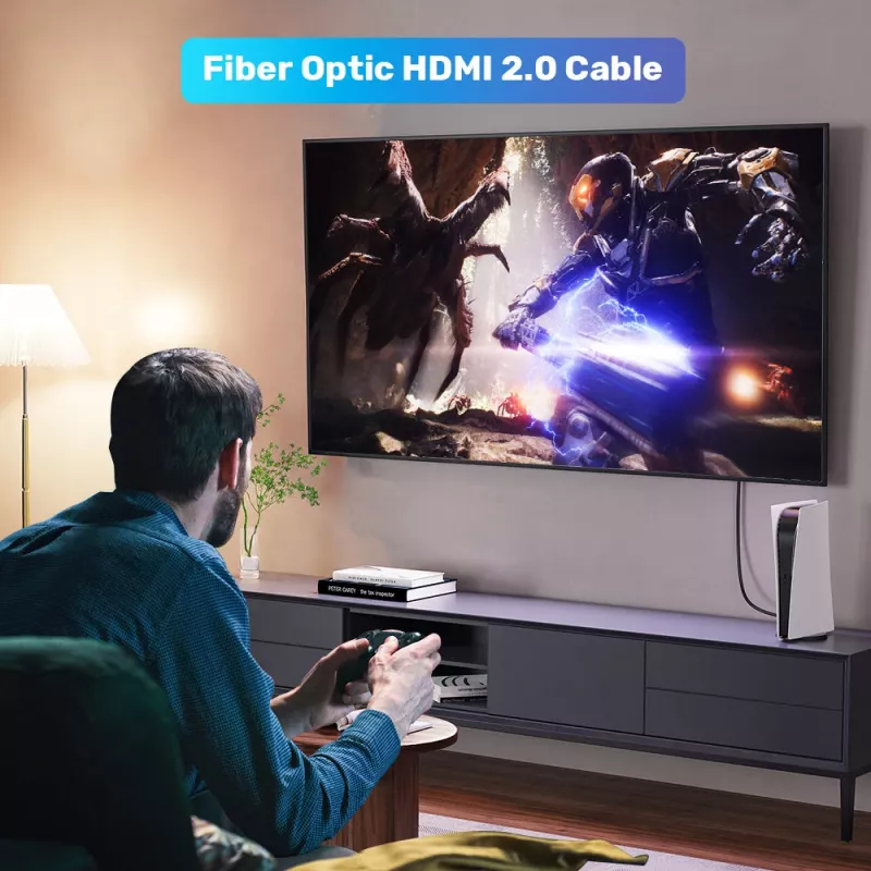 UNITEK C11072BK-30M HDMI 2.0 aktiivinen optinen kaapeli 4K 60Hz 30m musta