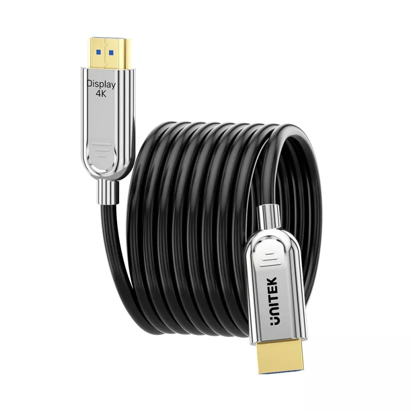 UNITEK HDMI 2.0 aktiivinen optinen kaapeli (AOC) 4K 60Hz 50m musta