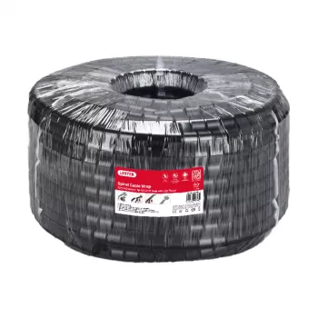 UNITEK spiraalikaapeliorganisaattori, 5m, 22mm halkaisija, musta