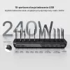 UNITEK 10-porttinen USB-C & USB-A 240W -latausasema