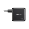 UNITEK GaN-laturi näytöllä 140W 3xUSB-C 1xUSB-A PD3.0 QC4.0 musta